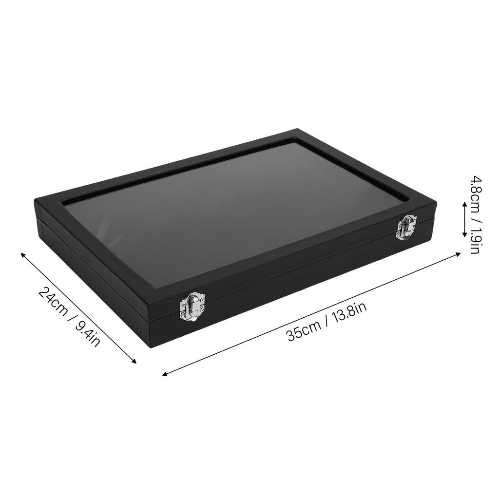 Emaille-Anstecker-Display-Rahmen Ansteckersammlung Schattenbox für Wand-Tischplatten-Display Anstecker-Display-Kasten Magnetischer Verschluss Klare Sicht