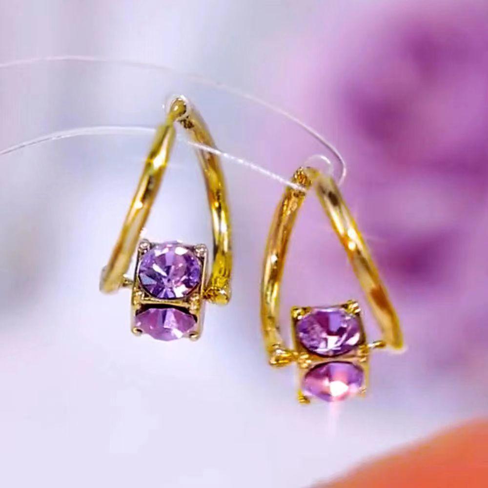 Light Luxury Niche Design, High-end Earrings, Small and Exquisite, Rotatable Zircon Ear Buckle, Women's Versatile Earrings