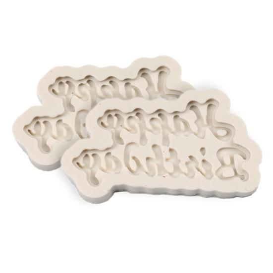 Happy Birthday Silicone Sugarcraft Chocolate Fondant Mold Cake Decorating Tool