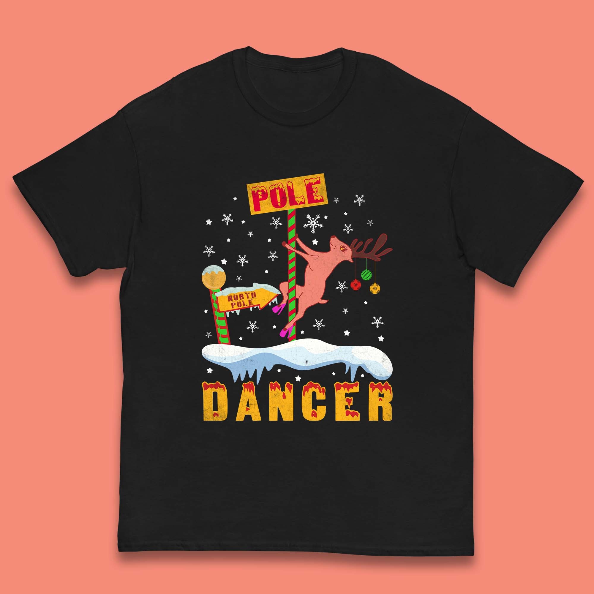North Pole Dancer Christmas Kids T-Shirt 130