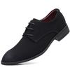 Fashion 2025 New Men's Suede Lace-Up Casual Shoe  Classic Low -Heeled Office Shoe  Fashionable Perforated Breathable Wedding Party Shoes