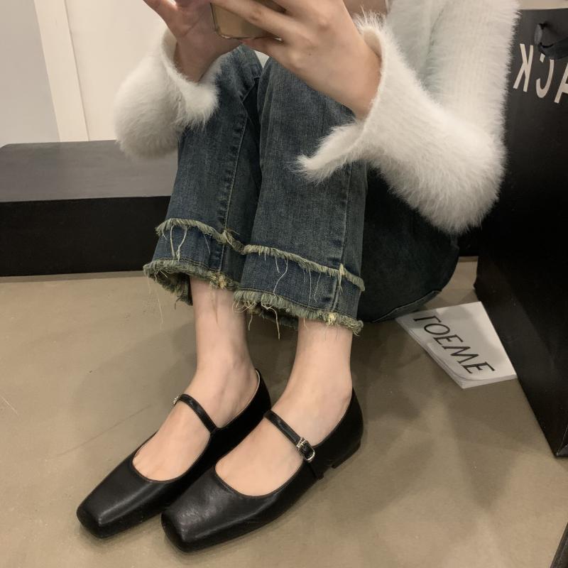 Fashion Spring Autumn New Mary Jane Women's Shoes Elegant square toe flat Casual non slip footwear Fashion comfort shoes Zapatos Mujer