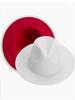 Hot-Selling Woolen Top Hat Fashion Double-Sided Color Matching Hat Men'S And Women'S Flat-Brimmed Jazz
