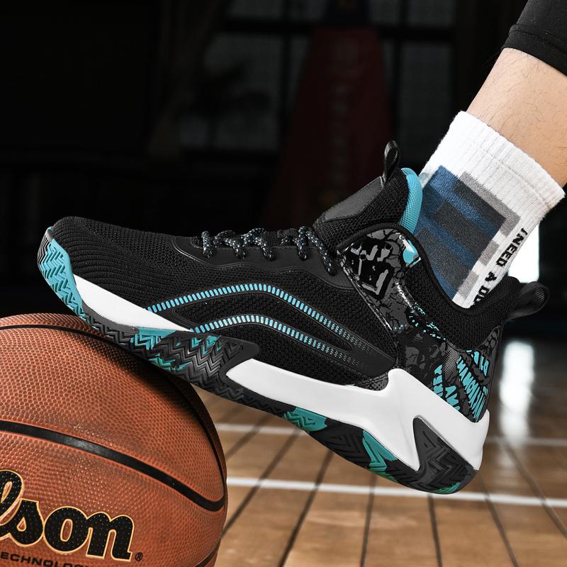 Men's Basketball Shoes Breathable Cushiing N-Slip Wearable Runing Shoes Gym Training Athletic Basketball Sneakers for Women