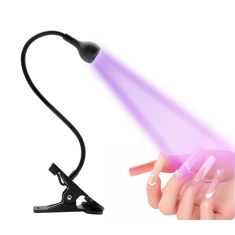 Creative UV LED Gooseneck Nail Art Beauty Desk Lamp with Clip