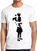 Banksy Girl Hugging Bomb Art Drawing Meme Cool Funny Gift Top Tee T Shirt C1128