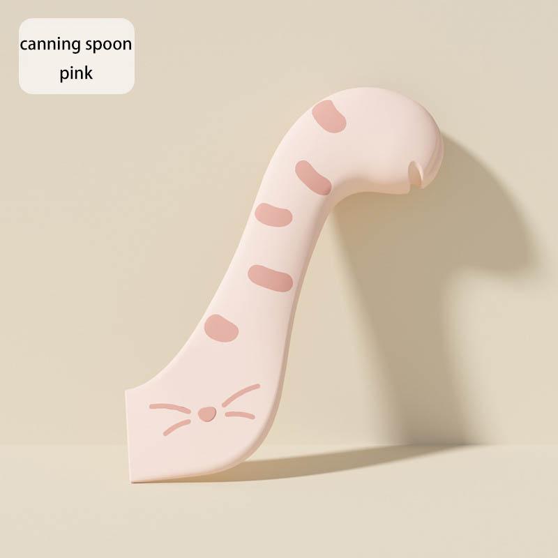 Multifunctional pet feeding spoon fresh-keeping sealed lid can opener wet food feeding spoon silicone pet can sealed lid