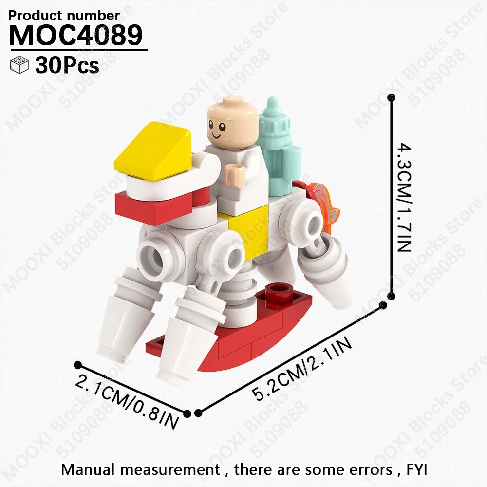 MOOXI City Room Baby Series Bedroom Bathroom Model Playing House MOC Brick DIY Assembled Building Blocks Montessori Toy Kid Gift