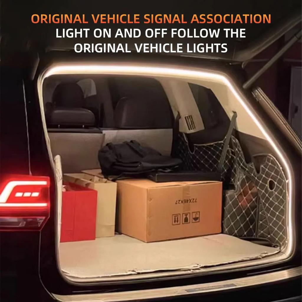Automatic Led Trunk Light 4M Automatic Sensor Car Trunk Light Strip with Dynamic Flowing Illumination for Universal Fit Easy 12V