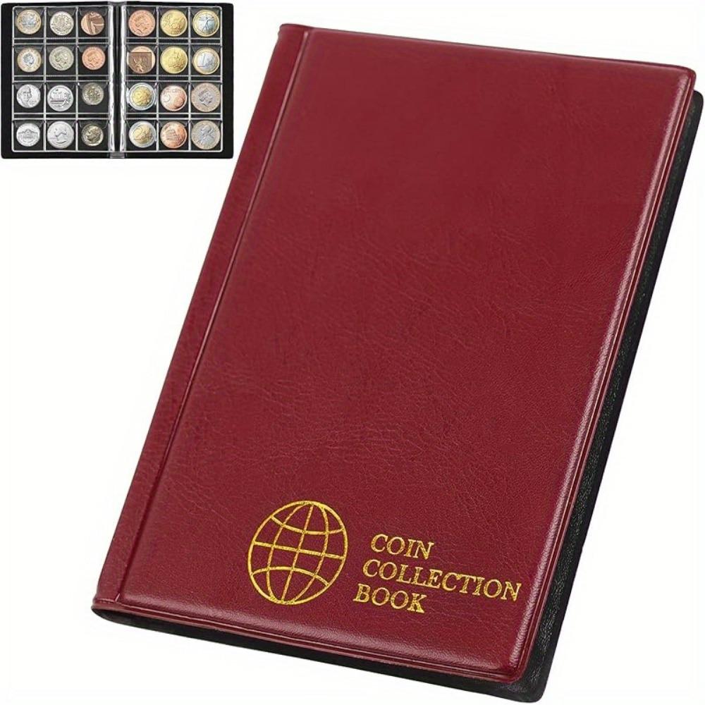 New 120 Pockets Coin Collection Book PVC 10 Pages Coin Display Album Transparent Inner Coin Collecting Album Home Decoration