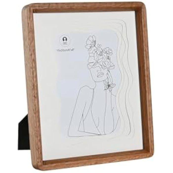 Cadre Photo - HOME ESPRIT - Multicolore - Acacia - Verre - 22 X 2,8 X 27 Cm