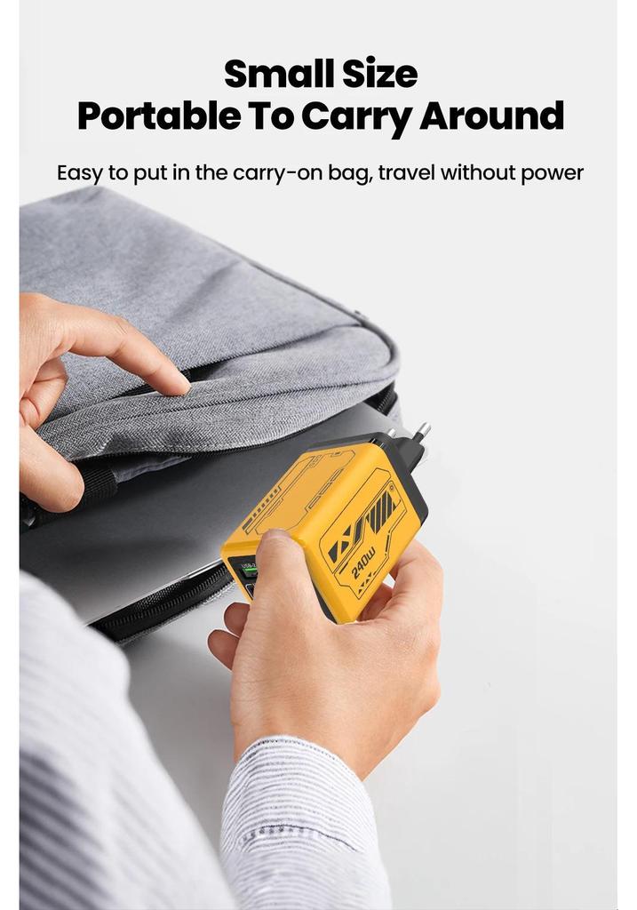 240W Multi-Port Smart Travel Charger with 4 USB-A & 2 USB-C PD Ports