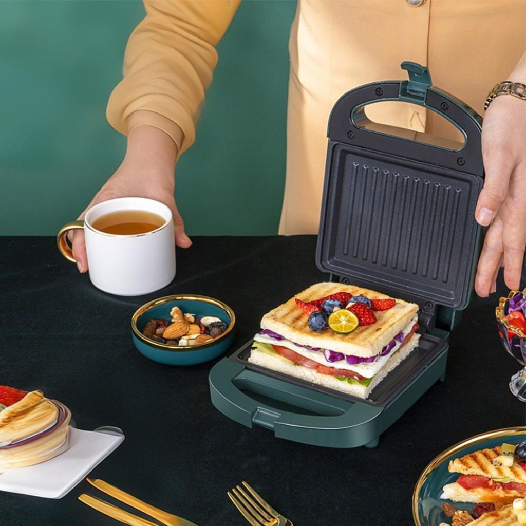 non-stick Sandwich Maker Fast Heating Toaster Home Breakfast Making Machine Kitchen Electric Baking Pan Roast Meat Omelette