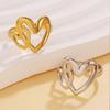 Fairy Style Heart-Shaped Adjustable Stainless Steel Ring