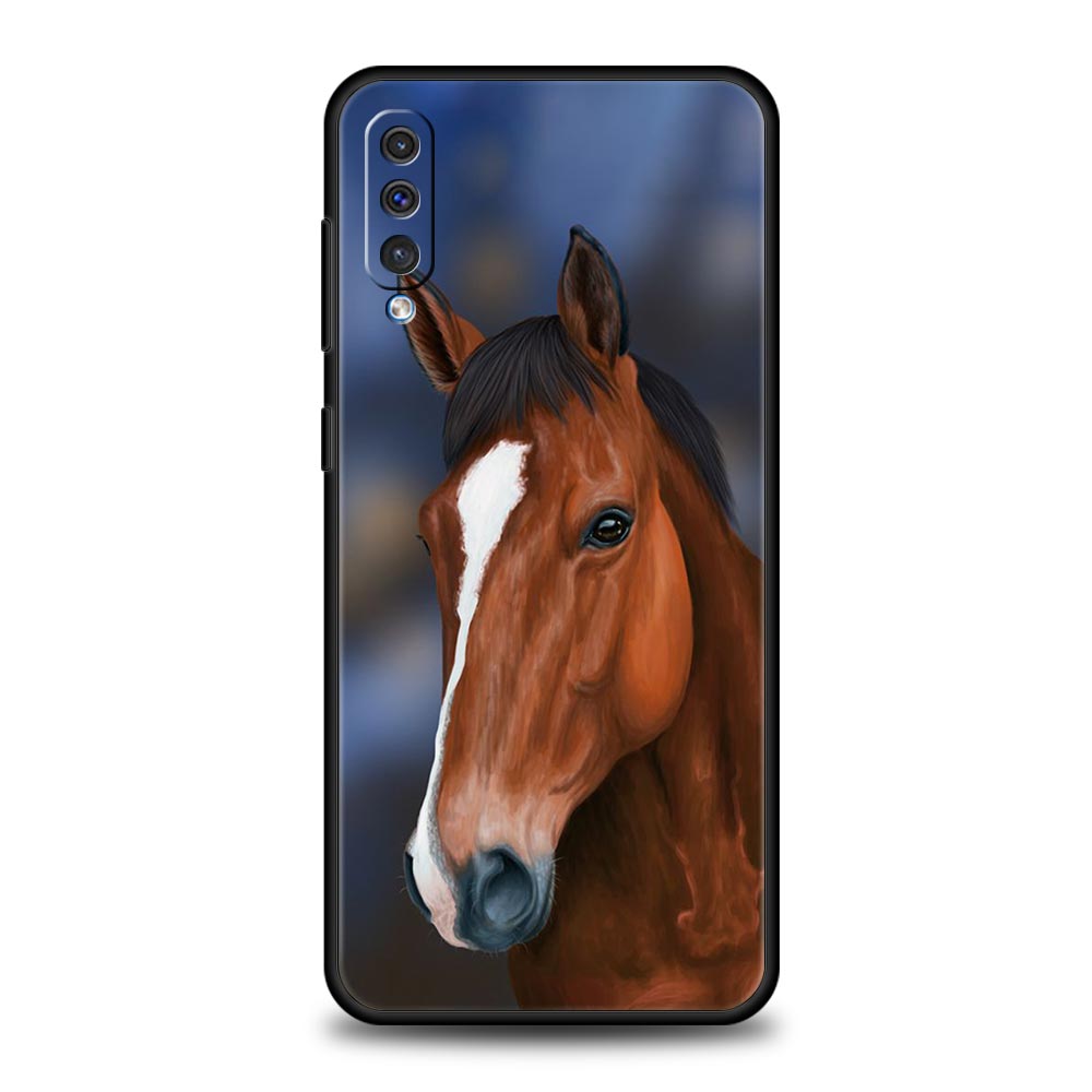 Animal Horse Phone Case for Samsung Galaxy A56 A36 A26 A16 A34 A24 A42 A22 A20 A12 A40 A30 A10 5G Soft TPU Cover Shell Funda Bag