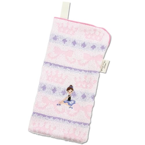 Kaneno Towel, Made in Japan, Soft Pile Towel with Crown and Loop, Ballet Ballerina Embroidery, Senshu, Gift