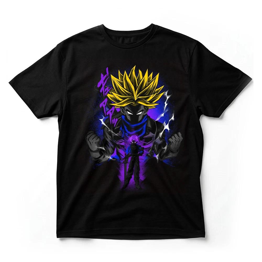 Dragon Ball Z Future Trunks Super Saiyan TShirt Purple Anime Graphic Tee Unisex