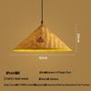 Bamboo Weaving Straw Hat Chandelier - Southeast Asian Wabi-Sabi Style Rattan Lampshade for Farmhouse Decor.