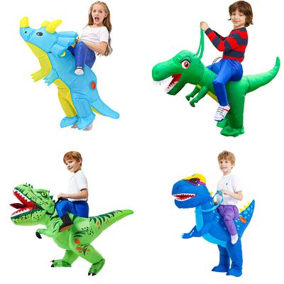Anime Kids Child Dinosaur Inflatable Costume Triceratops Party Mascot Halloween Christmas Cosplay Costumes Dress Suits for B
