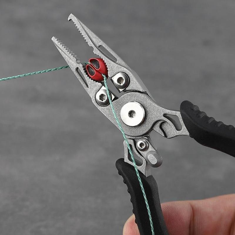 Multifunctional  Mini Fishing Plier Scissor with Locking Buckle Stainless Steel Hook Remover Fish Lines Cutter Durable