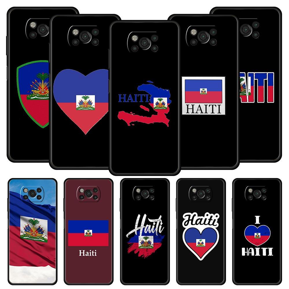 Shipping Haiti Flag Phone Case For For Xiaomi Poco X6 X5 Pro X4 X3 NFC F5 Pro F4 F3 GT M5 M4 Pro 5G M3 C51 C50 C55 Soft Cover