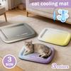 Summer Cooling Cat Mat, 3 Sizes & 3 Styles Ice Silk Cooling Bed, Non-Slip Sleeping Pad for All Cats