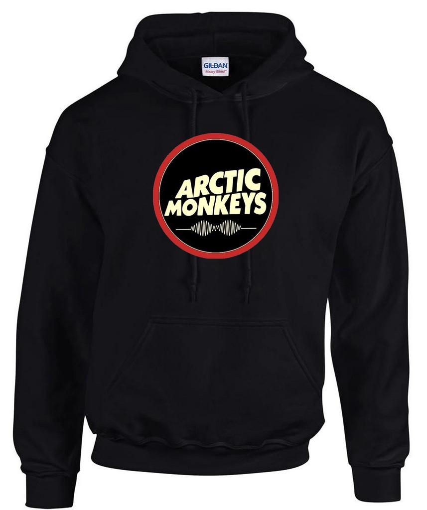 Arctic Monkeys Rock Music Logo Black Hooded Hoodie -31285-