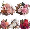 Fashion Silk Hydrangea Silk Roses Rose Bridal Bouquets Wedding Decoration DIY Art Table Vase Festival Decoration Home