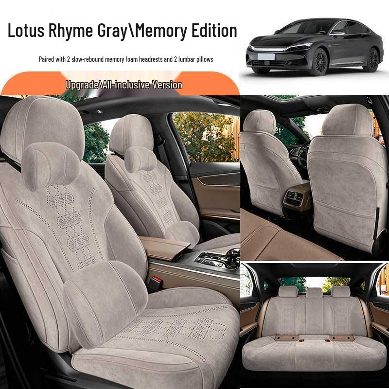 Compatible with 26 BYD Han DMI/EV, All-Season Perforated Full Surround Seat Cushion Cover.