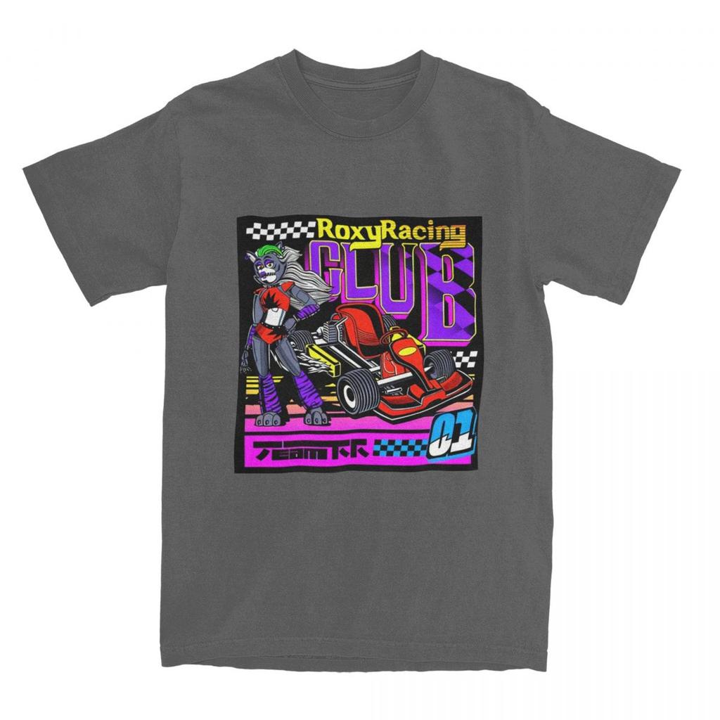 RoxyRacing Club T Shirt Unisex Cotton Tops Leisure FNAF Roxanne Wolf Round Neck Short Sleeve