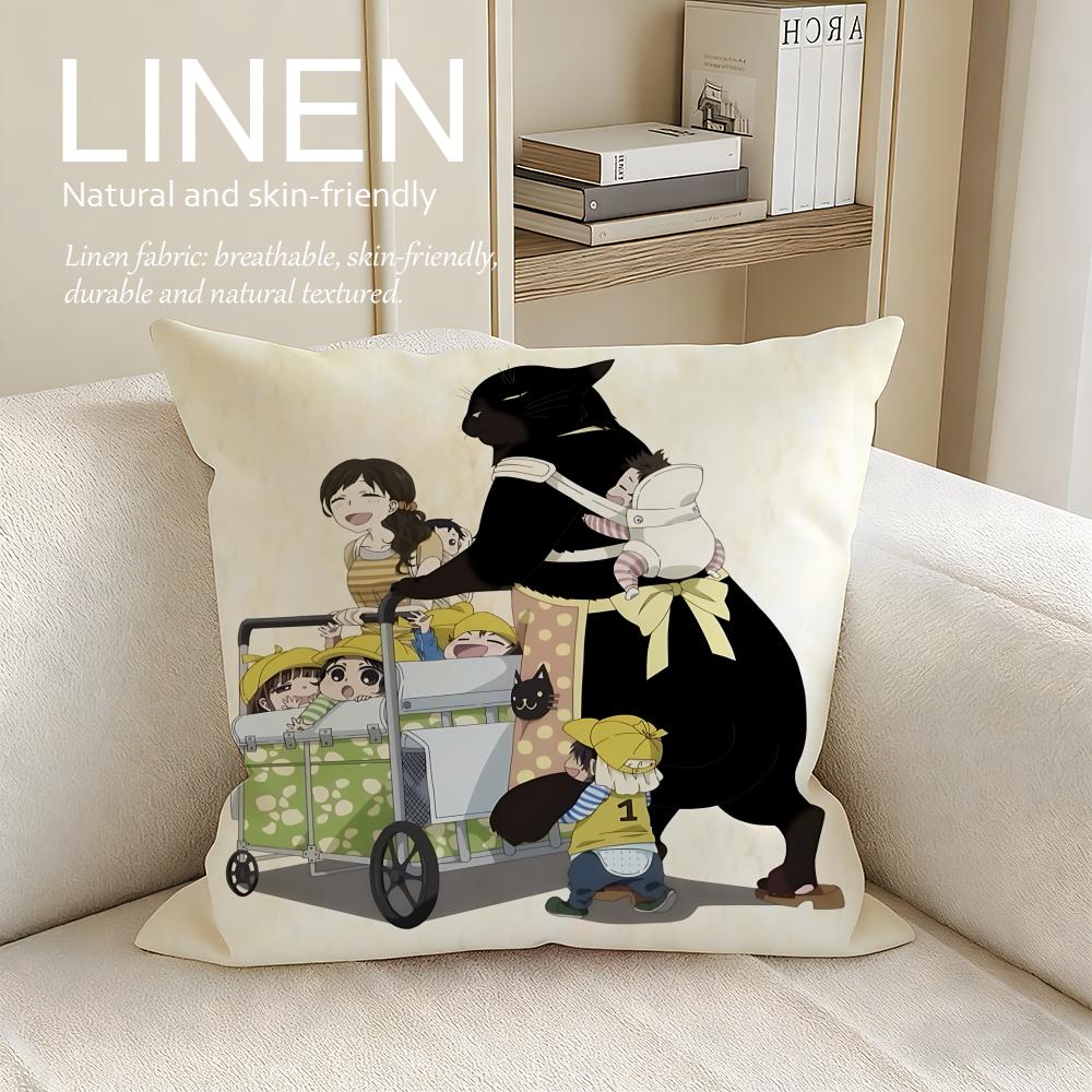 

Cute Neko no Kyuujitsu Cushion Cover Pillowcase Set Pcs x x Breathable Washable Sofa Cushion Cover 30X30cm