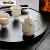 180ml Hand-painted White Porcelain Orchid Teapot Handmade Tea Infuser Pot Tea Brewing Kettle With Strainer Drinkware Gift Craft