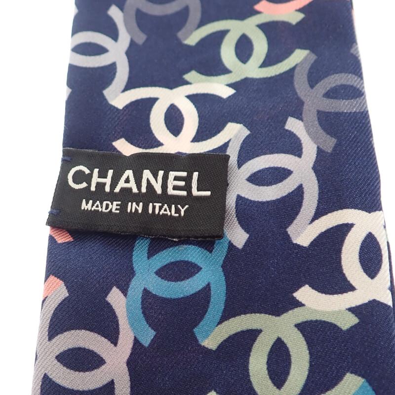 Chanel Scarf Navy/multicolor Silk Women