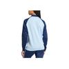 adidas Originals Striped Logo Baseball Collar Zip Long Sleeve Jacket Women Jackets Blue JD0825