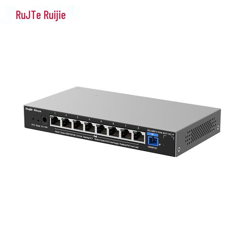Ruijie RG-NBF2100S-8GT1SC-P 8-Port Gigabit Layer 2 Managed PoE Access Switch