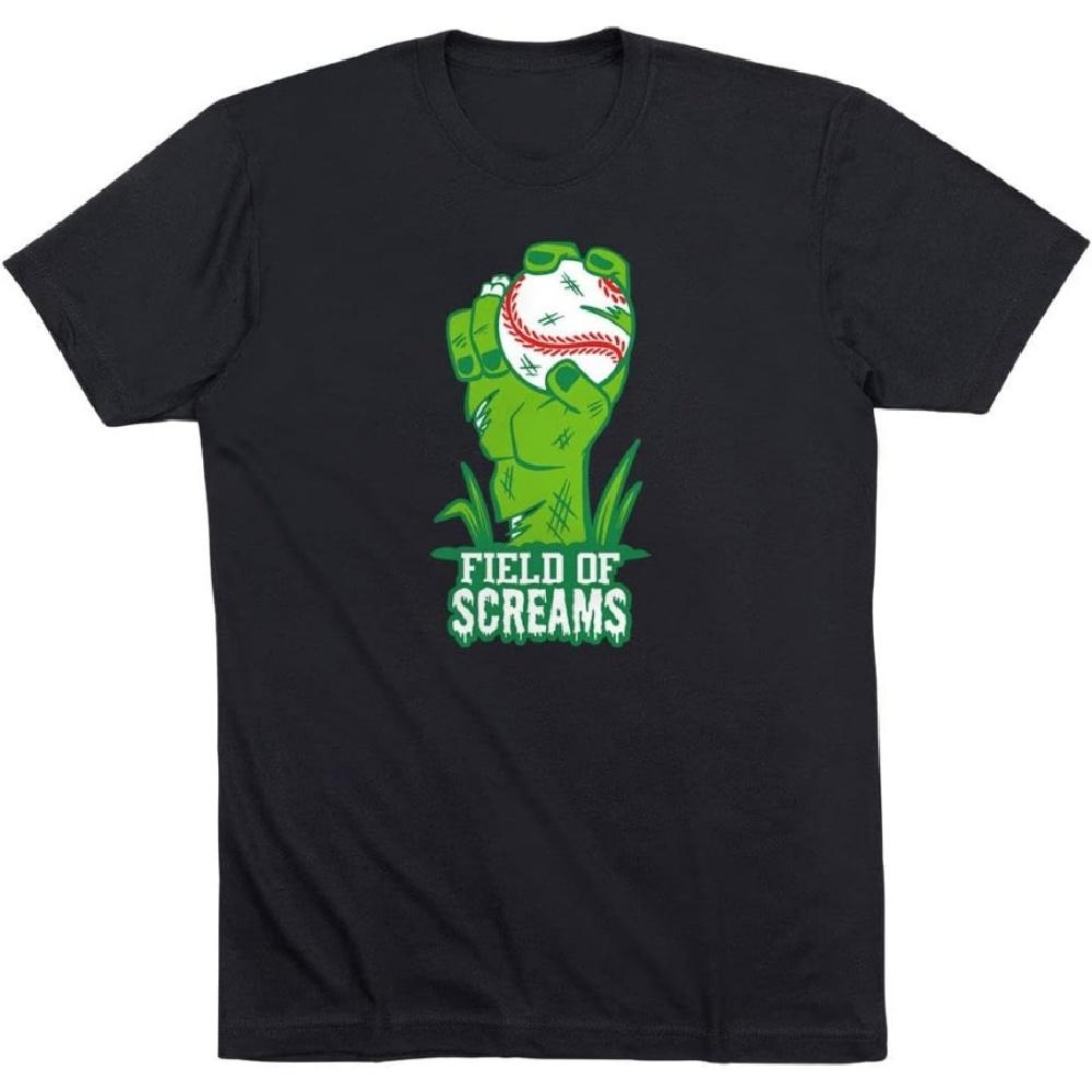 ChalkTalkSPORTS Baseball Field of Screams T-Shirt _ Short Sleeve Baseball Tee _ Youth & Adult Sizes XXXXXL чёрный