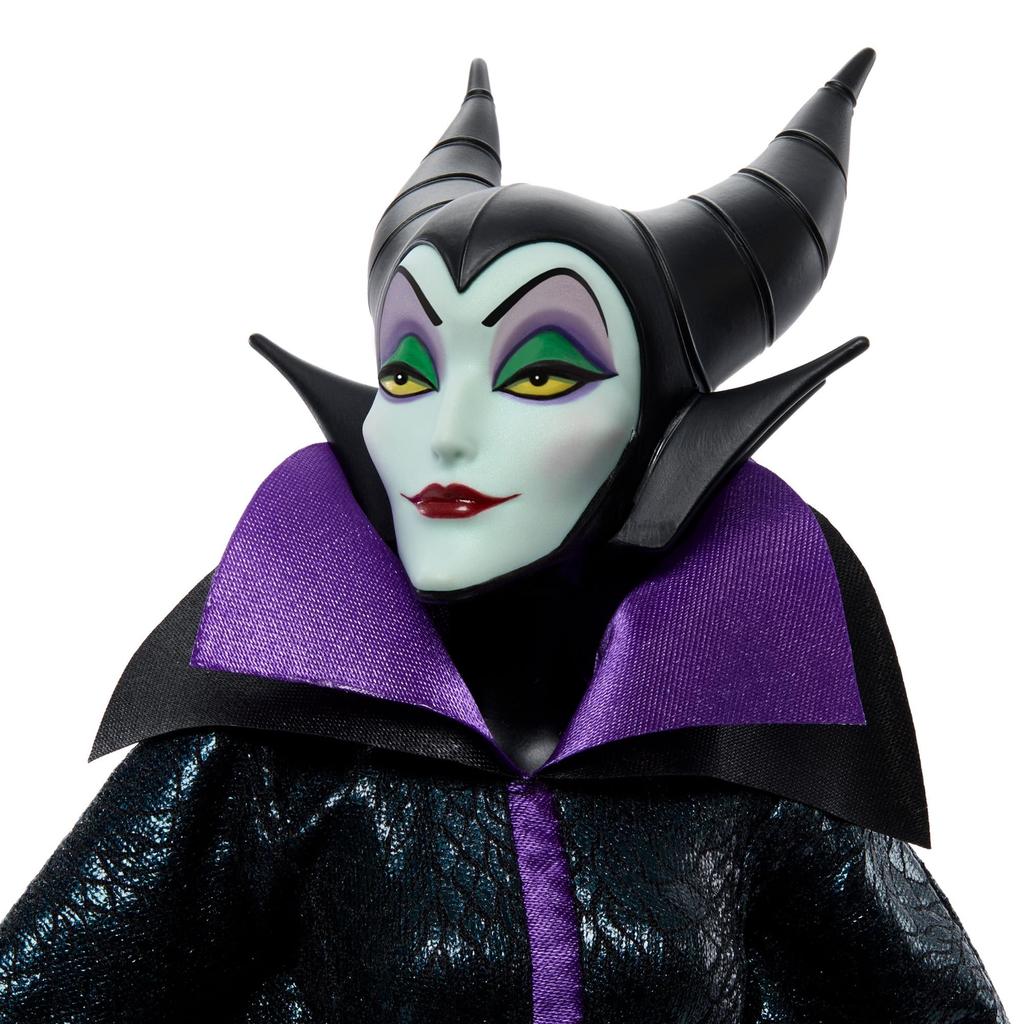 Mattel Disney Maleficent Disney Villains Collector Doll Articulated Body Fashion Doll with Doll Stand Age 6 and Up Purple JLT53