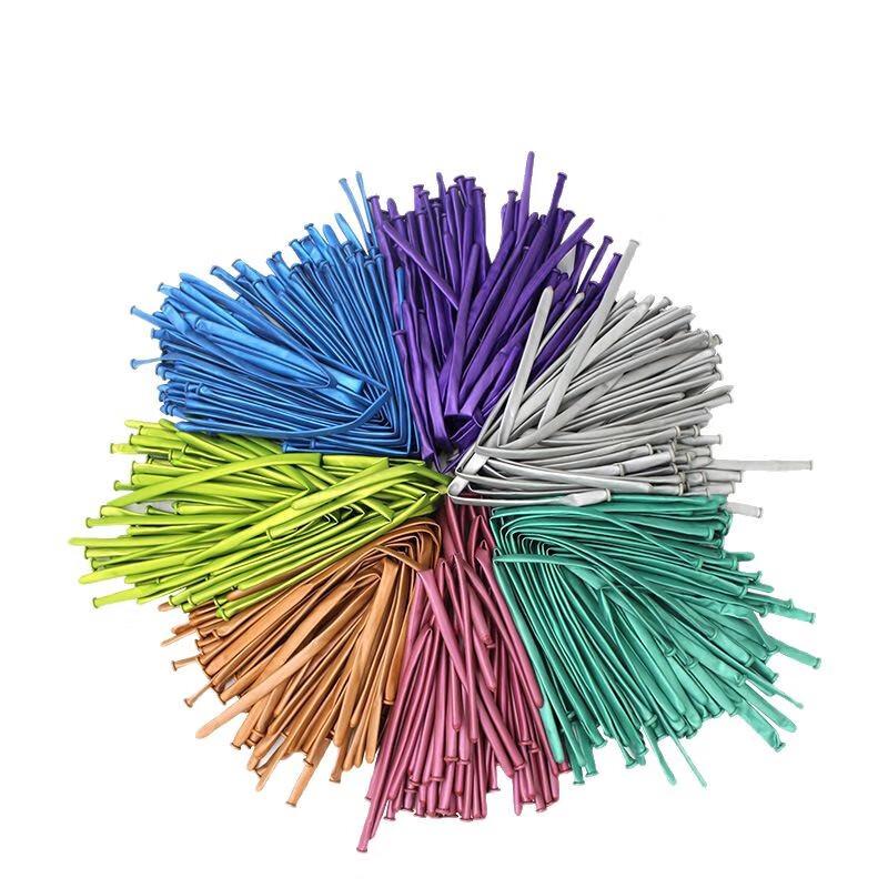 Metallic Long Strip Balloons (Mixed Colors)