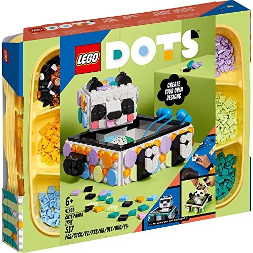LEGO Dots Süßer Panda-Tablett 41959, Spielzeugbausteine, Geschenk, Schmuck, Basteln, Jungen und Mädchen, Ab 6 Jahren