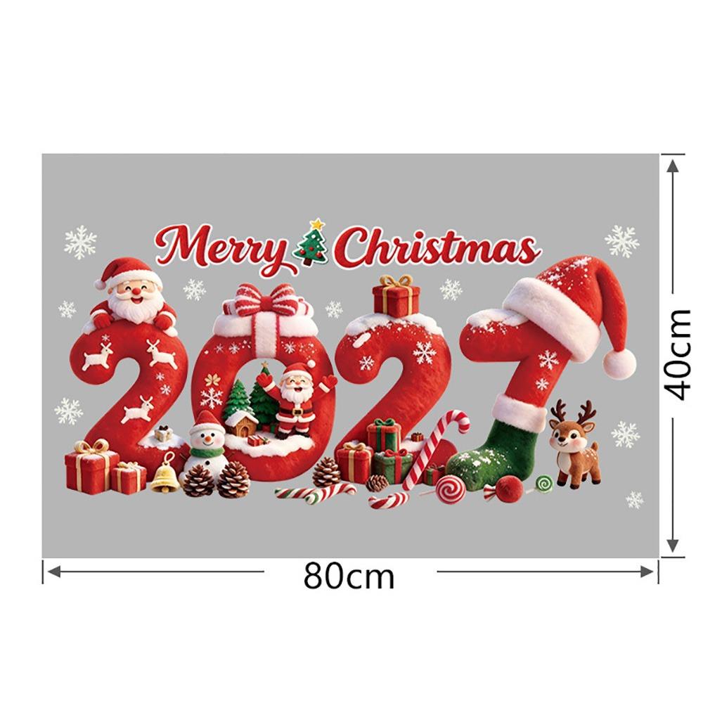 Static Window Clings Cartoon Pattern Holiday Decorations Christmas Stickers Holiday Season