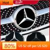 XHXII1 2025 Hot For Mercedes Benz 3d Chrome Black Star Logo Car Front Grille Emblem For Mercedes Benz W205 W212 W207 A B C E SLK GLK CL