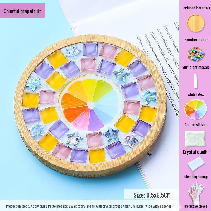 Mosaic DIY Coaster Kit: Parent-Child Creative Gift for Kids