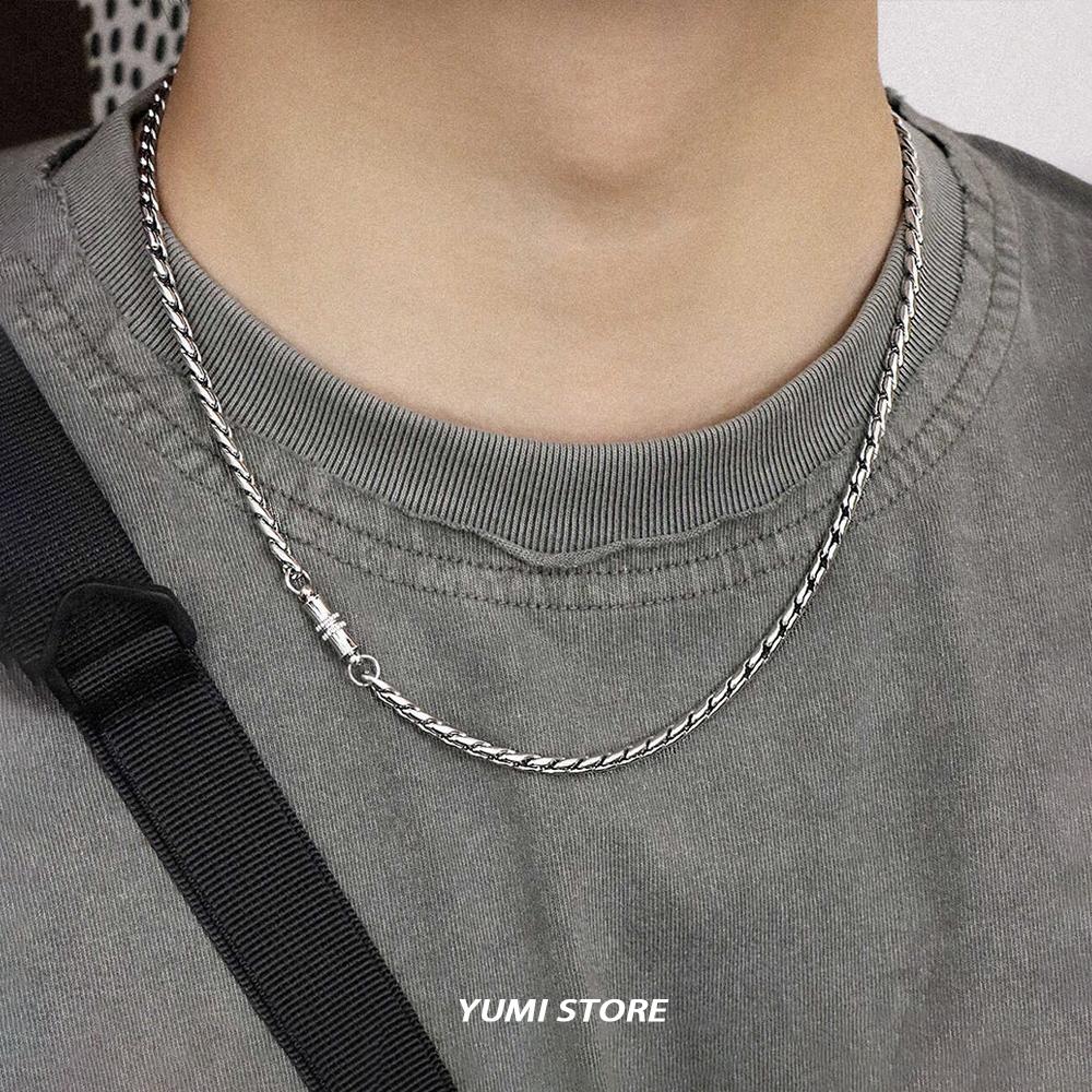 

Unisex Hip Hop Magnetic Buckle Sweater Chain Necklace Trendy No Fading Kpop for Men And Women 2025 Wholesale 60cm or 24in