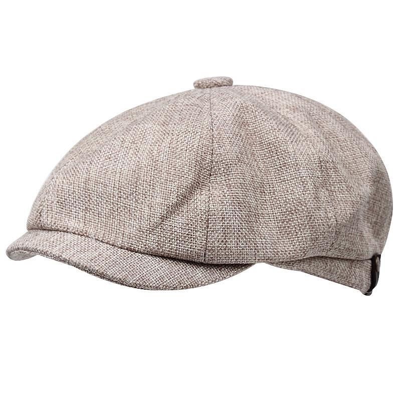Men's Casual Newsboy Hat Spring and Autumn Retro Beret Hat Wild Casual Hats Unisex Wild Octagonal Cap
