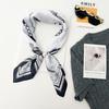 Summer imitation silk satin silk scarf magnetic suction silk scarf lazy silk scarf long necklace decorative thin scarf