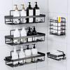 A20F-3-Pack , No Drilling Rustproof Shower Organizer With Save Space Hooks, Apartment Essentials For Bathroom