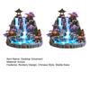 Yousheng 2Pcs Tabletop Rockery Ornaments, 2D Acrylic Rockery Waterfall Decoration with Base, Chinese Style Rockery Ornament for Desk And