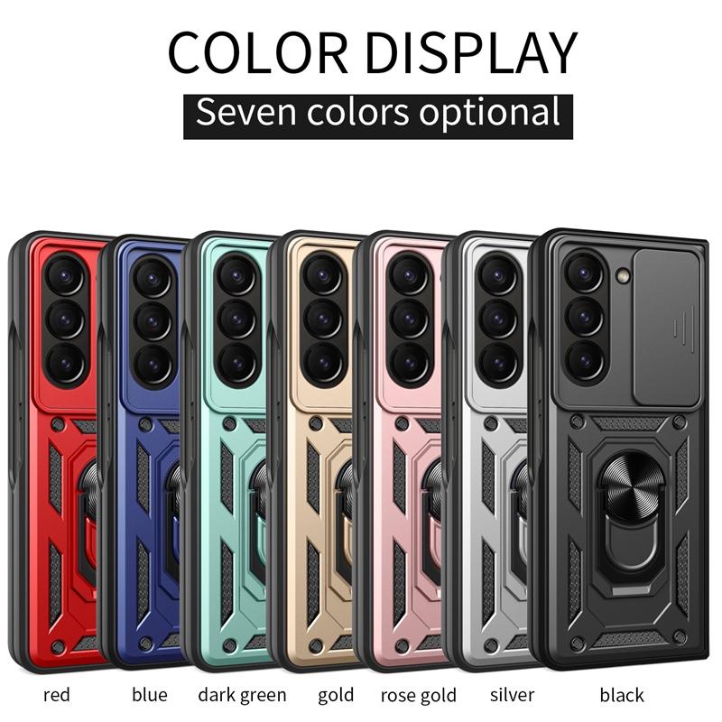 Armor Shockproof Case for Samsung Galaxy Z Fold 6 5 4 3 5G Protective Cover with Ring Magnetic Holder Business Full Protection Cover
