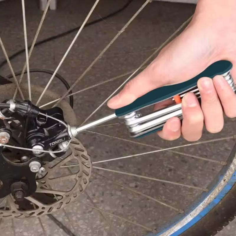 Portable 8-in-1 multi-functional hexagonal flat-head wrench, adjustable elbow wrench set, household hardware maintenance tools