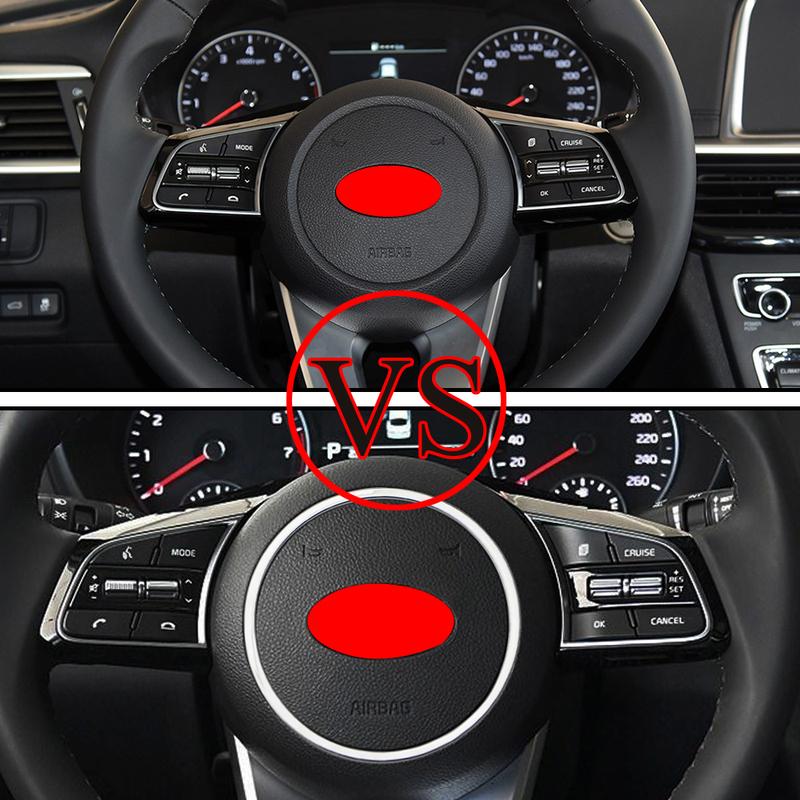 For KIA Sportage 4 QL 2016 -  Steering Wheel Center Circle Ring Trim Decoration Sticker Cover Interior Accessories